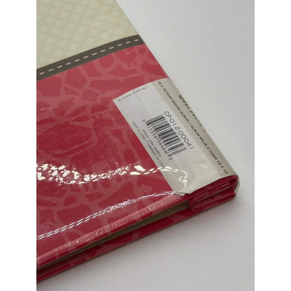 DCWV Safari Kids 12x12 Post Bound Scrapbook Album Pink Monkey CP-012-00041 NEW